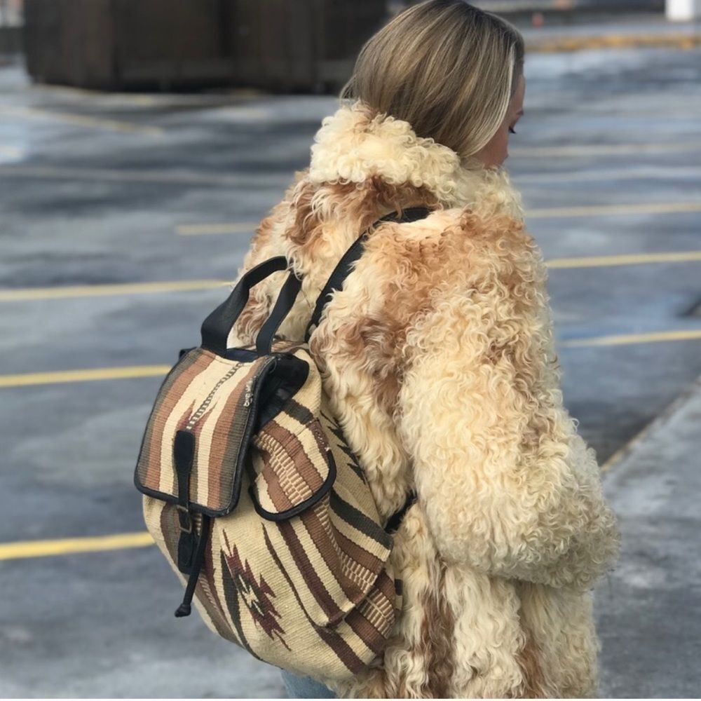 Aztec print woven backpack as is - Picture 2 of 5